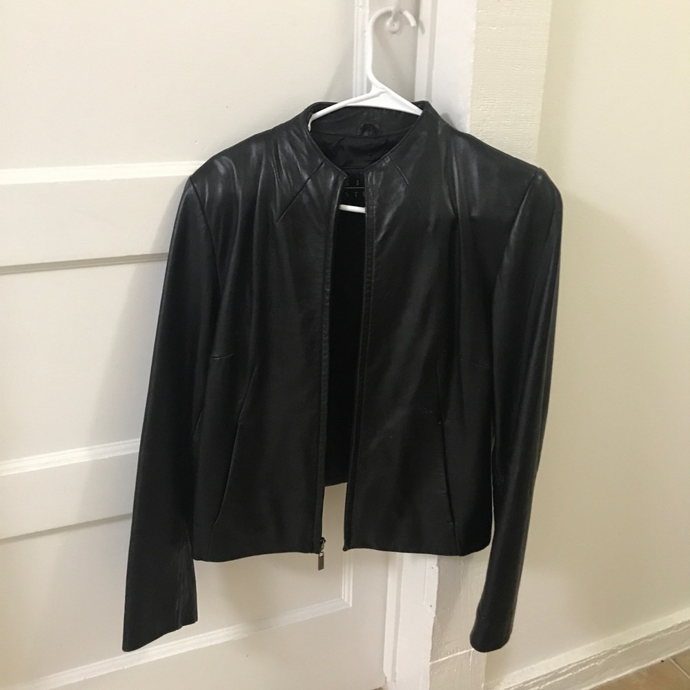 Small Real leather black jacket, good condition
